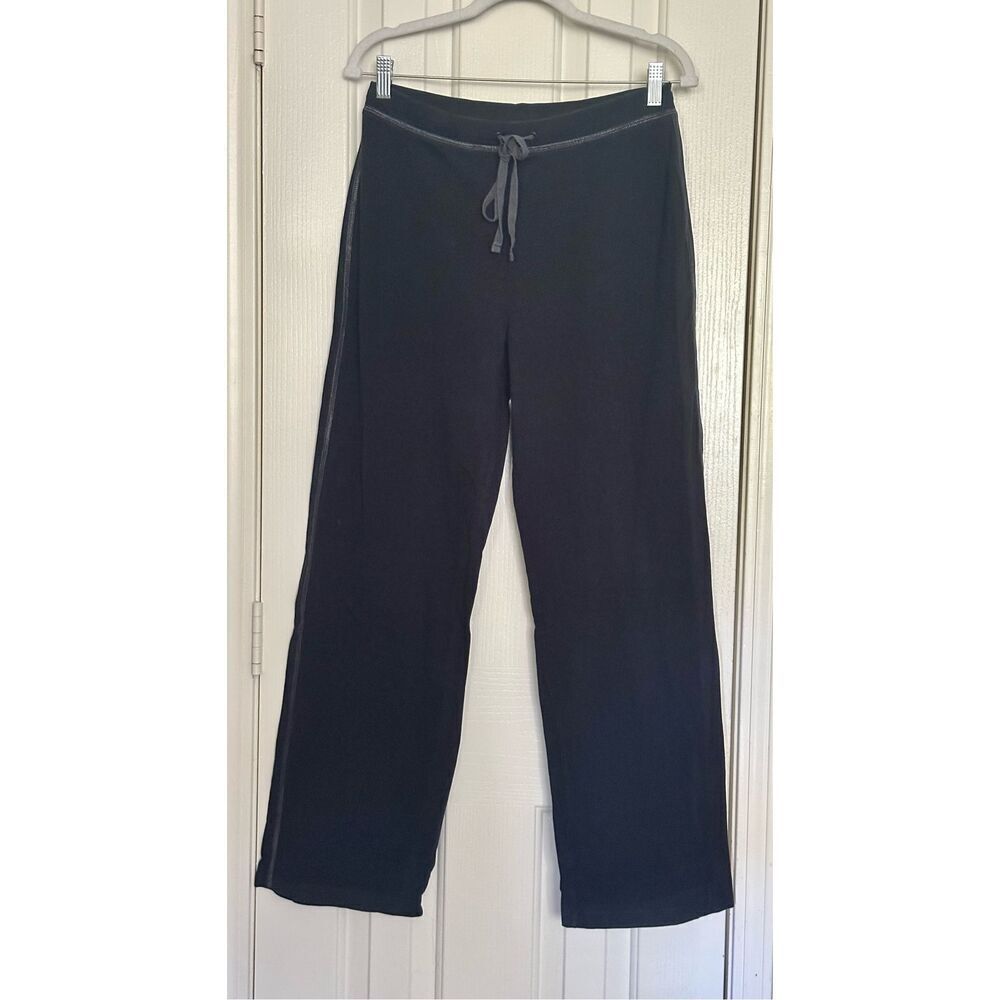 French Dressing FDJ Navy Cotton Blend Lounge Sleep Pants Drawstring Wide Leg M